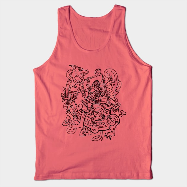 Nordic style warrior Tank Top by BlackForge